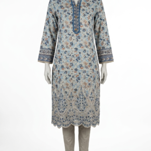 3 Piece Embroidered Law Shirt with Trouser & Dupatta