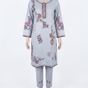 3 Piece Printed Stitched Lawn Shirt with Trouser & Dupatta